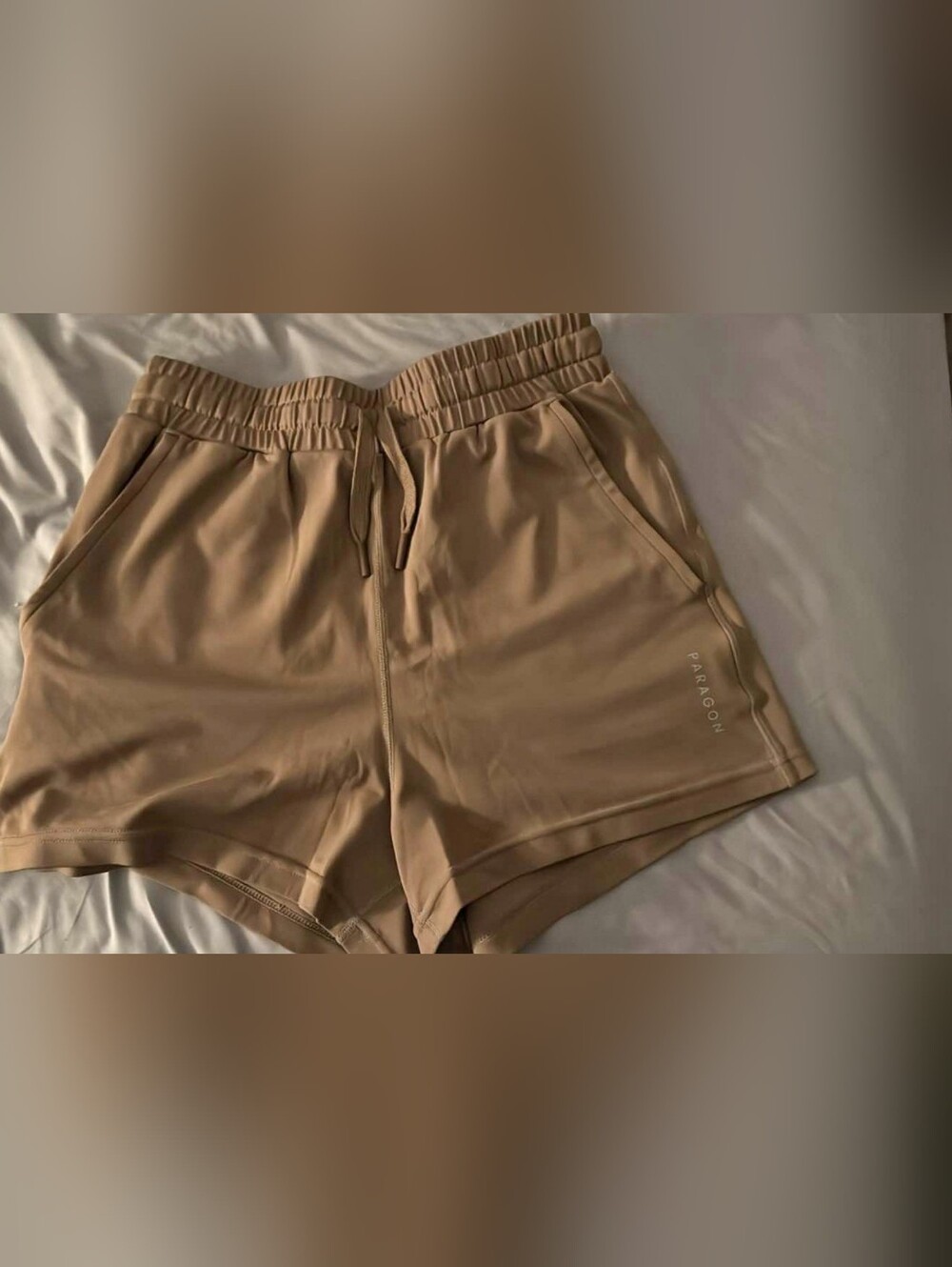 PARAGON Brown Elastic-Waist Shorts with Drawstring
